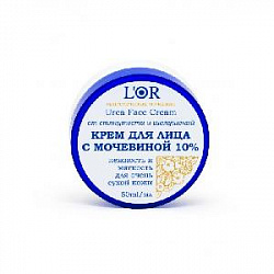 L'OR Крем для лица с Мочевиной 10%, 50мл