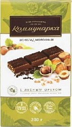 Шоколад молочный "Коммунарка" с лесным орехом 200 гр