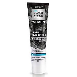 BLACK CLEAN FOR MEN Крем для бритья с активным углем, туба,100 мл/20